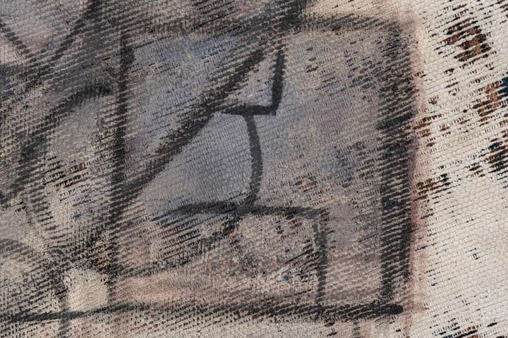 3' 2 x 4' 3 Hand Knotted Ultra Vintage Persian Wool Rug