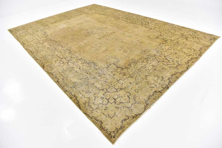 9' 5 x 13' 5 Hand Knotted Ultra Vintage Persian Wool Rug