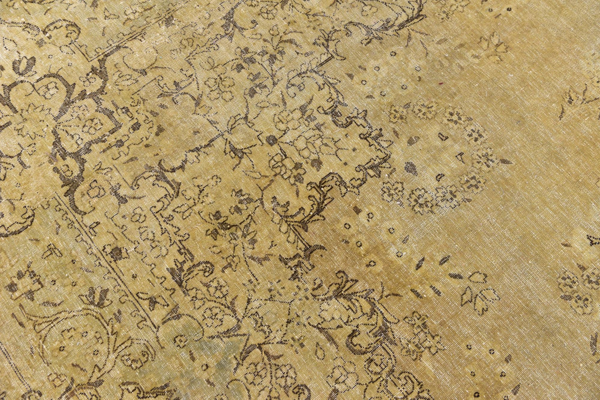 9' 5 x 13' 5 Hand Knotted Ultra Vintage Persian Wool Rug
