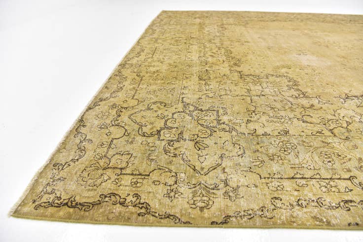 Detail image of 9' 5 x 13' 5 Hand Knotted Ultra Vintage Persian Wool Rug