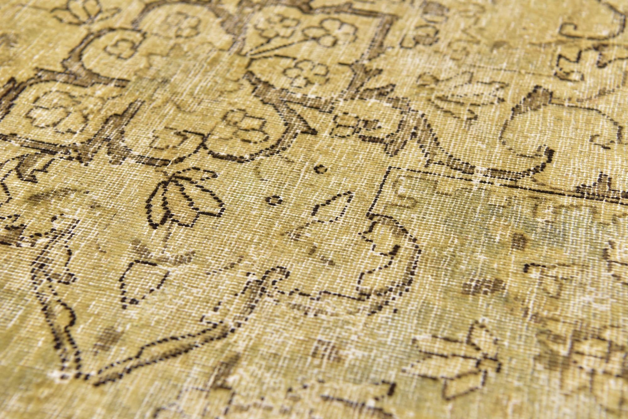 9' 5 x 13' 5 Hand Knotted Ultra Vintage Persian Wool Rug