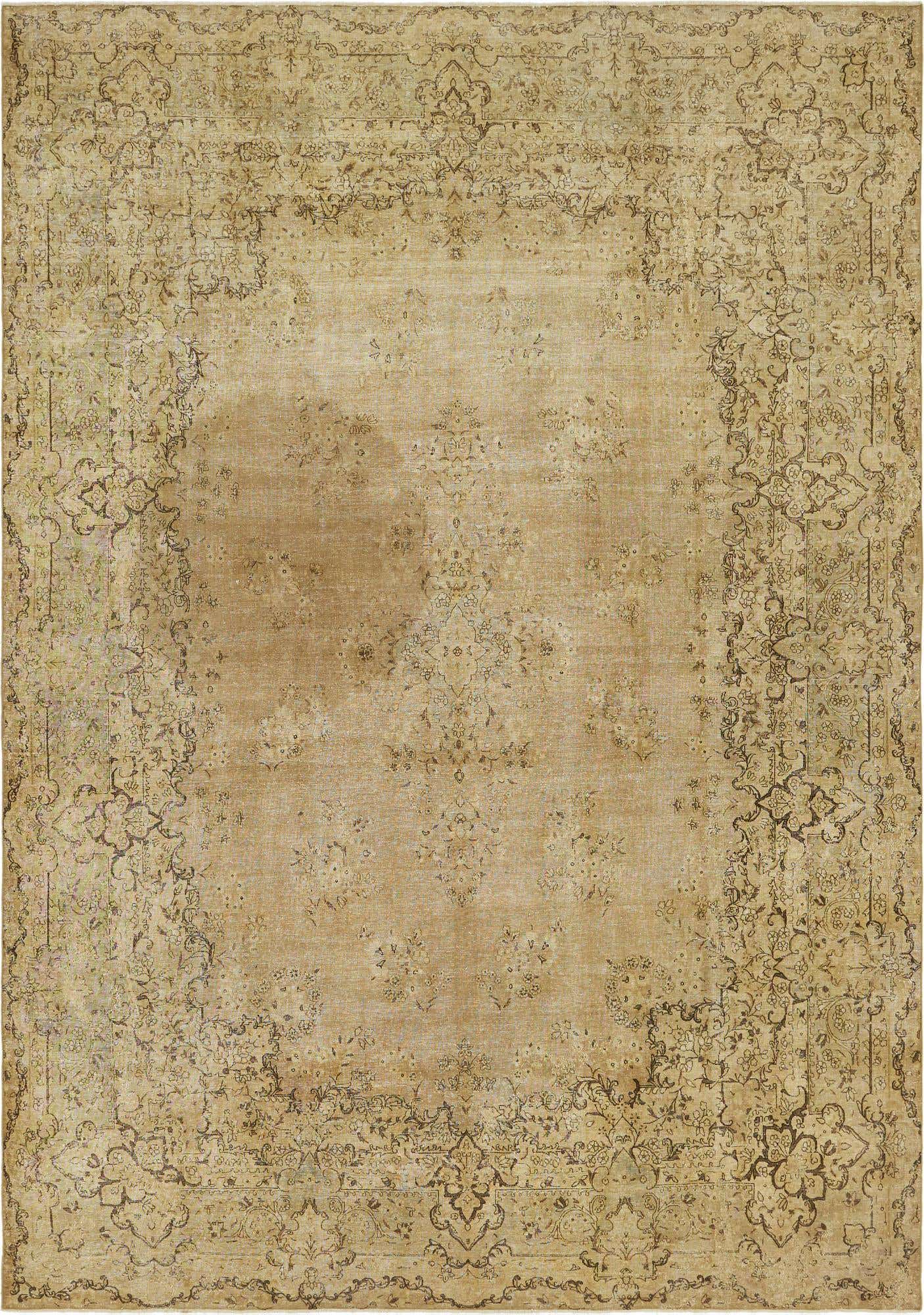 9' 5 x 13' 5 Hand Knotted Ultra Vintage Persian Wool Rug