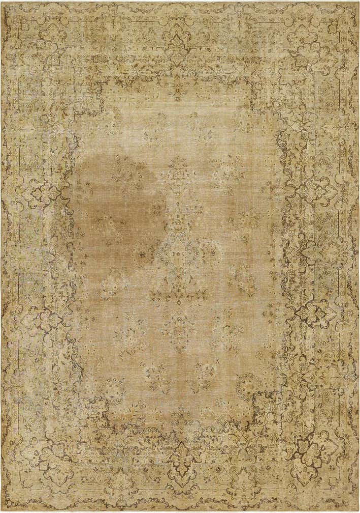 9' 5 x 13' 5 Hand Knotted Ultra Vintage Persian Wool Rug