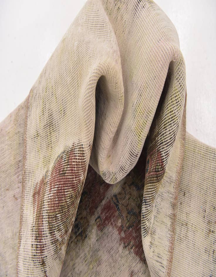 Detail image of 4' 3 x 6' 4  Hand Knotted Ultra Vintage Persian Wool Rug