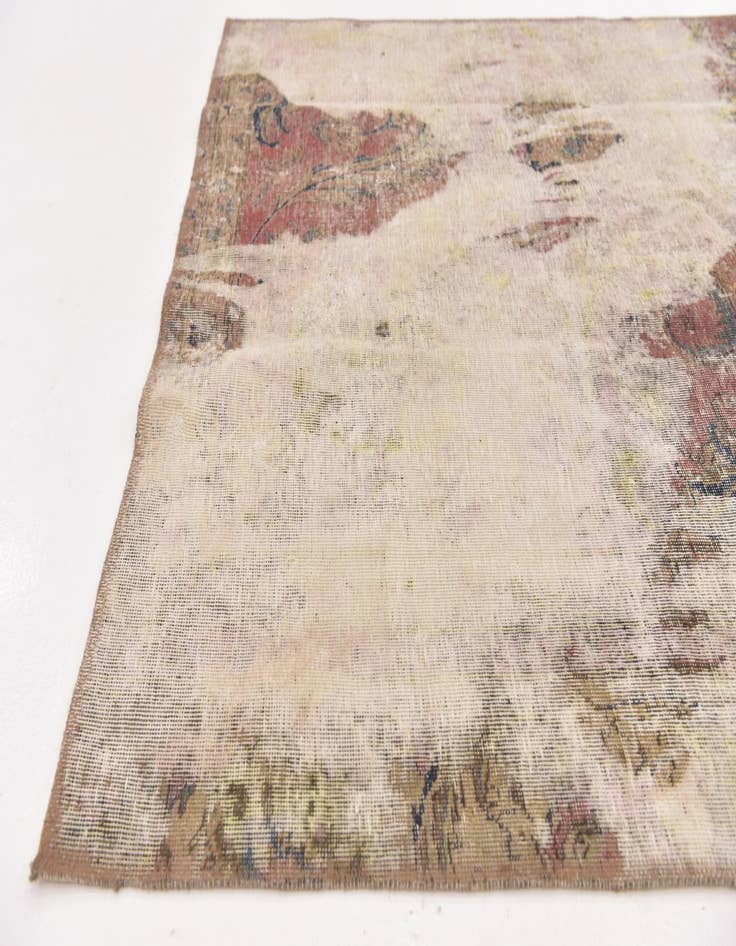 Detail image of 4' 3 x 6' 4  Hand Knotted Ultra Vintage Persian Wool Rug