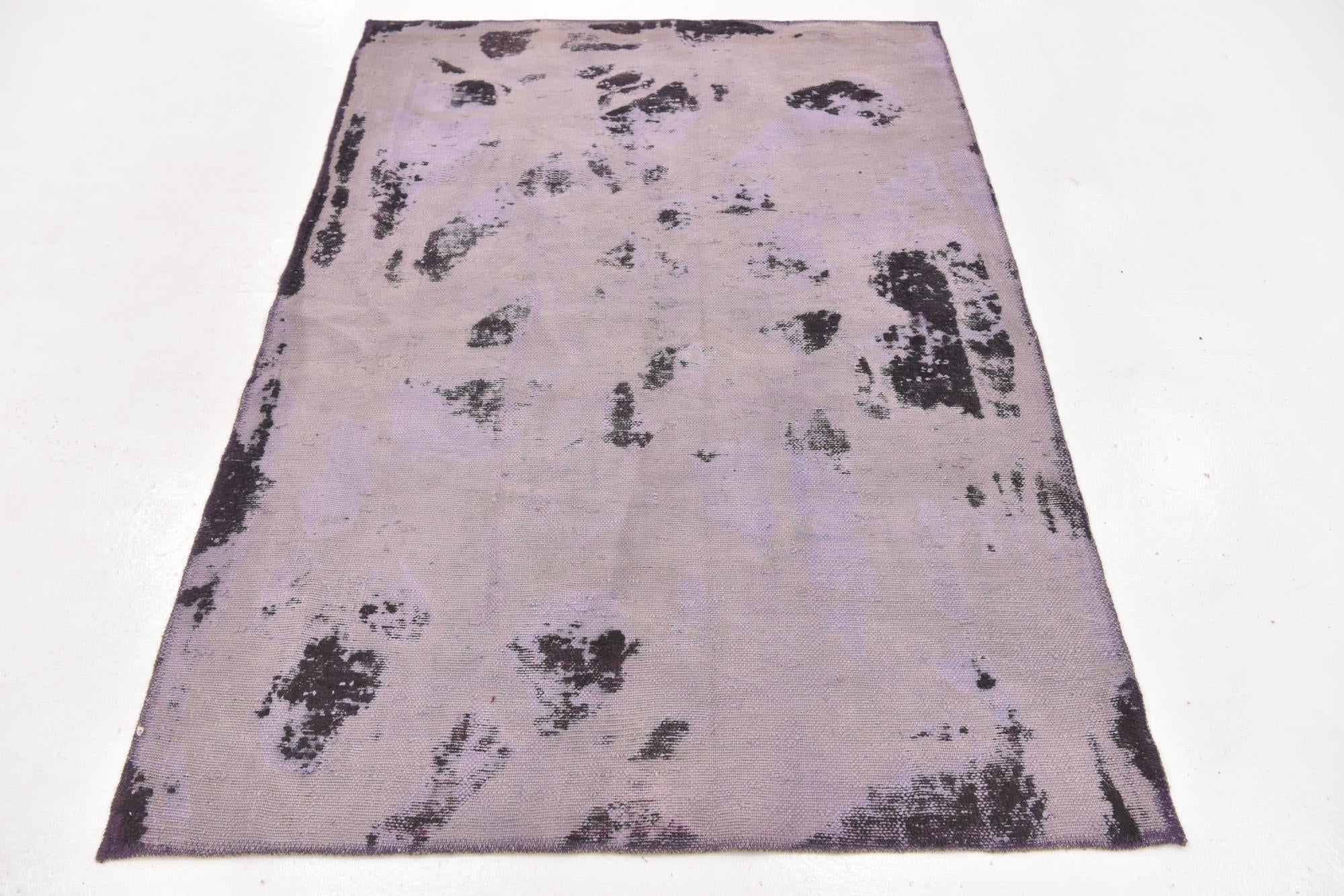 4' x 5' 10 Hand Knotted Ultra Vintage Persian Wool Rug