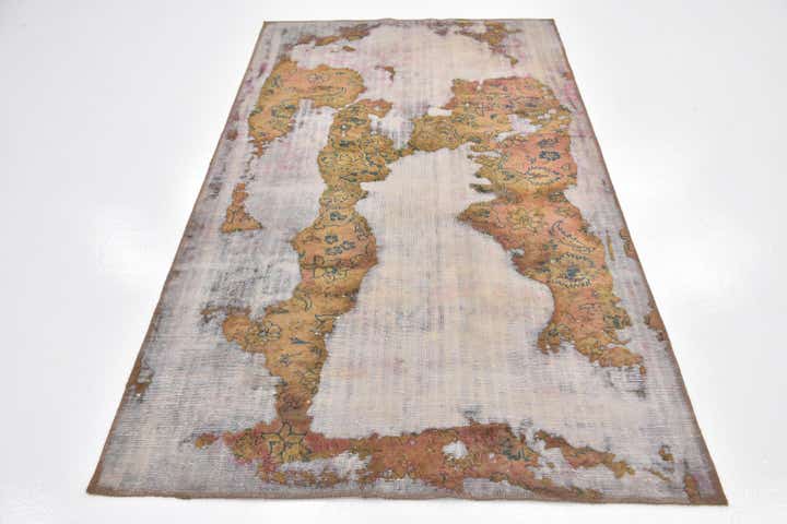 4' 2 x 7' 2 Hand Knotted Ultra Vintage Persian Wool Rug