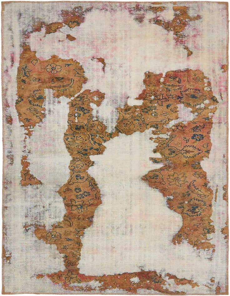 Detail image of 4' 2 x 7' 2 Hand Knotted Ultra Vintage Persian Wool Rug