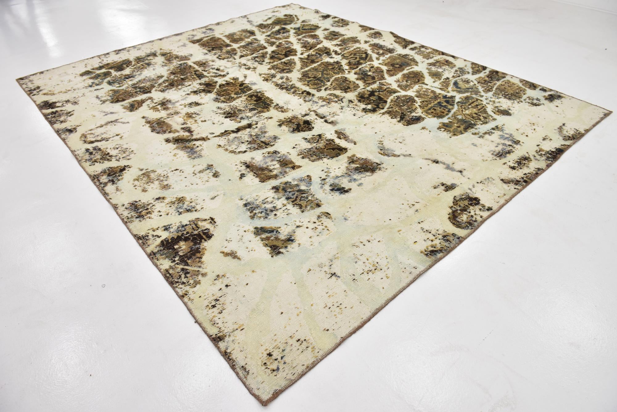 9' 4 x 11' Hand Knotted Ultra Vintage Persian Wool Rug