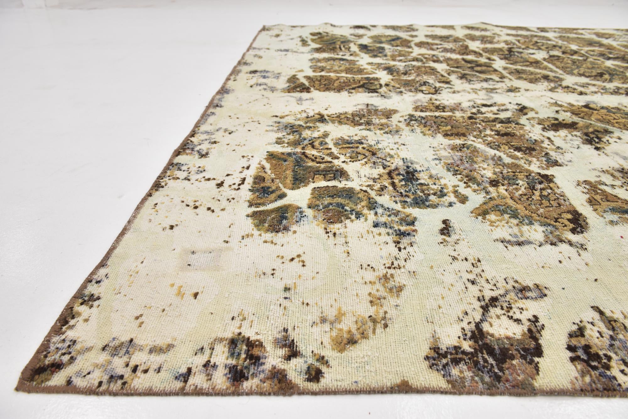 9' 4 x 11' Hand Knotted Ultra Vintage Persian Wool Rug