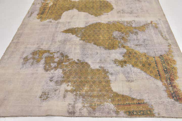 5' 10 x 9' Hand Knotted Ultra Vintage Persian Wool Rug