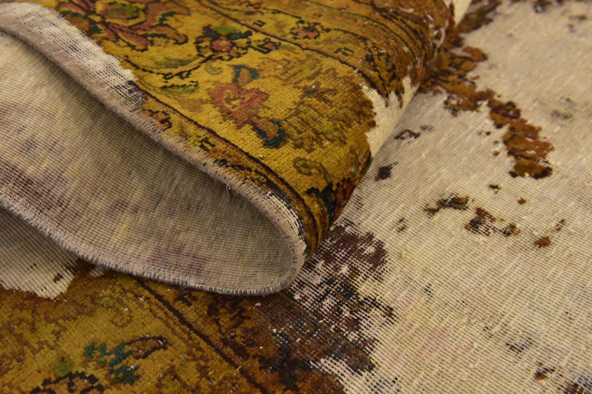 6' x 9' Hand Knotted Ultra Vintage Persian Wool Rug