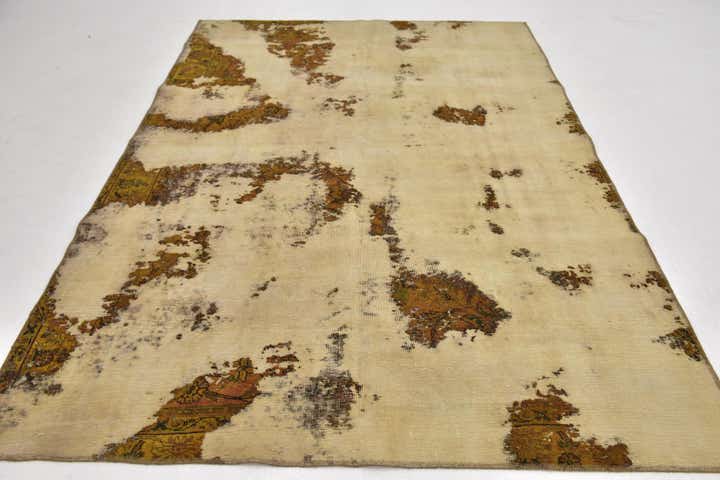 6' x 9' Hand Knotted Ultra Vintage Persian Wool Rug