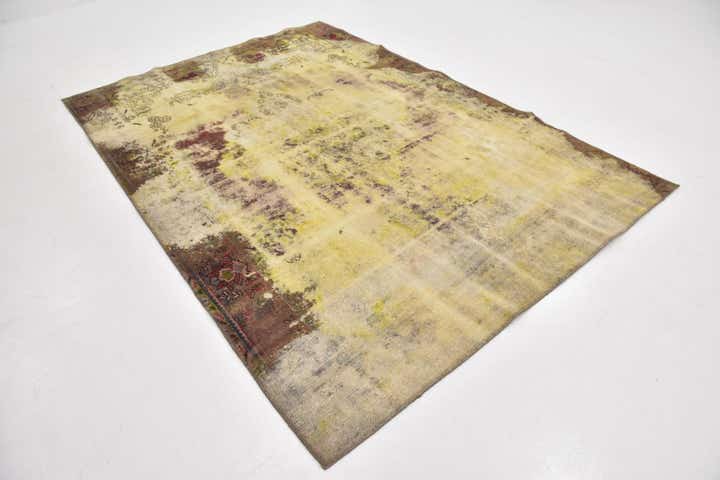190cm x 275cm Handgeknoopt Ultra Vintage Perzisch Wol Vloerkleed