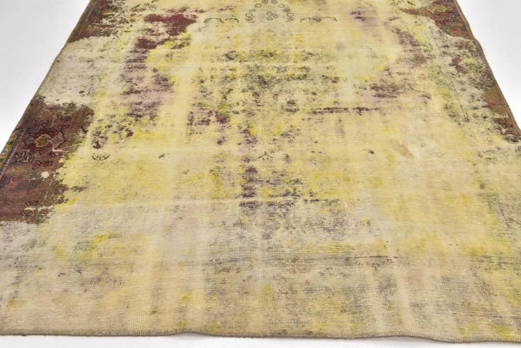 Detailfoto van 190cm x 275cm Handgeknoopt Ultra Vintage Perzisch Wol Vloerkleed