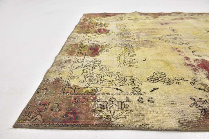 190cm x 275cm Handgeknoopt Ultra Vintage Perzisch Wol Vloerkleed