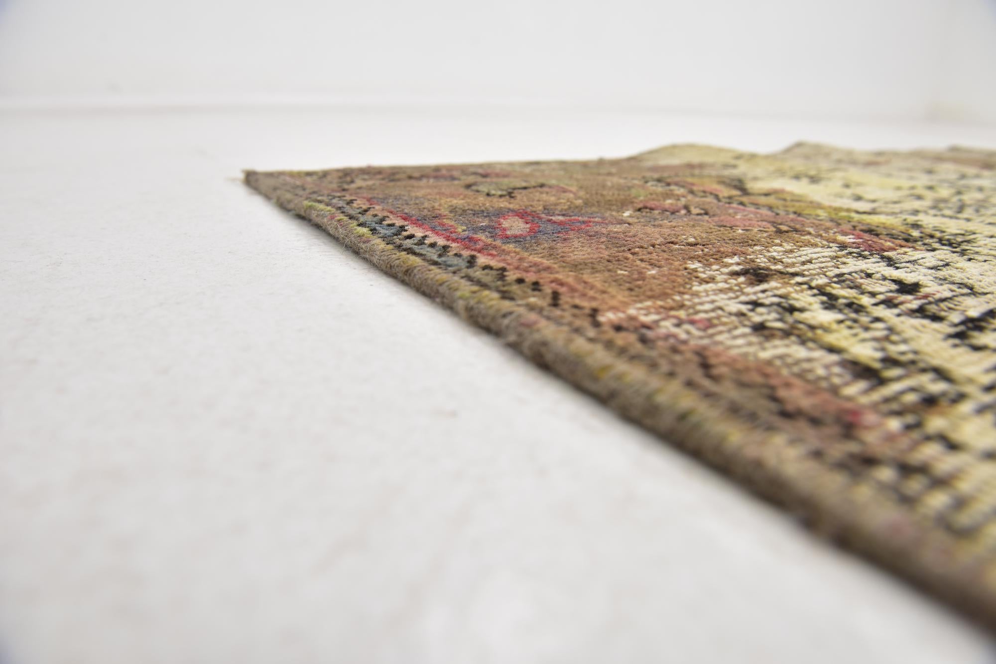 6' 2 x 9' Hand Knotted Ultra Vintage Persian Wool Rug