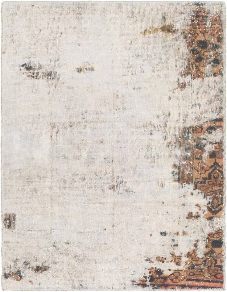 Detail image of 2' 8 x 5' Hand Knotted Ultra Vintage Persian Wool Rug