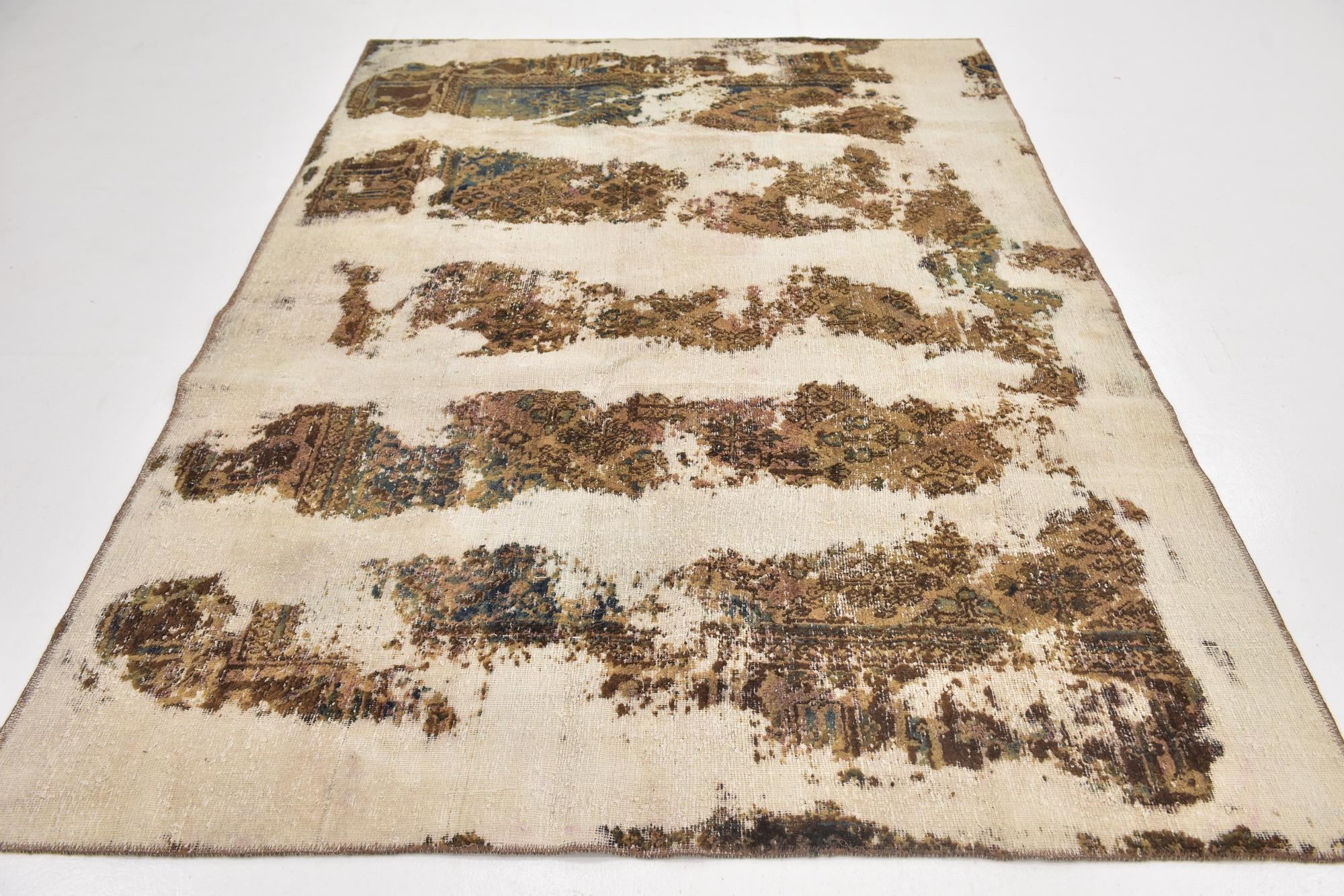 5' 10 x 8' 5 Hand Knotted Ultra Vintage Persian Wool Rug