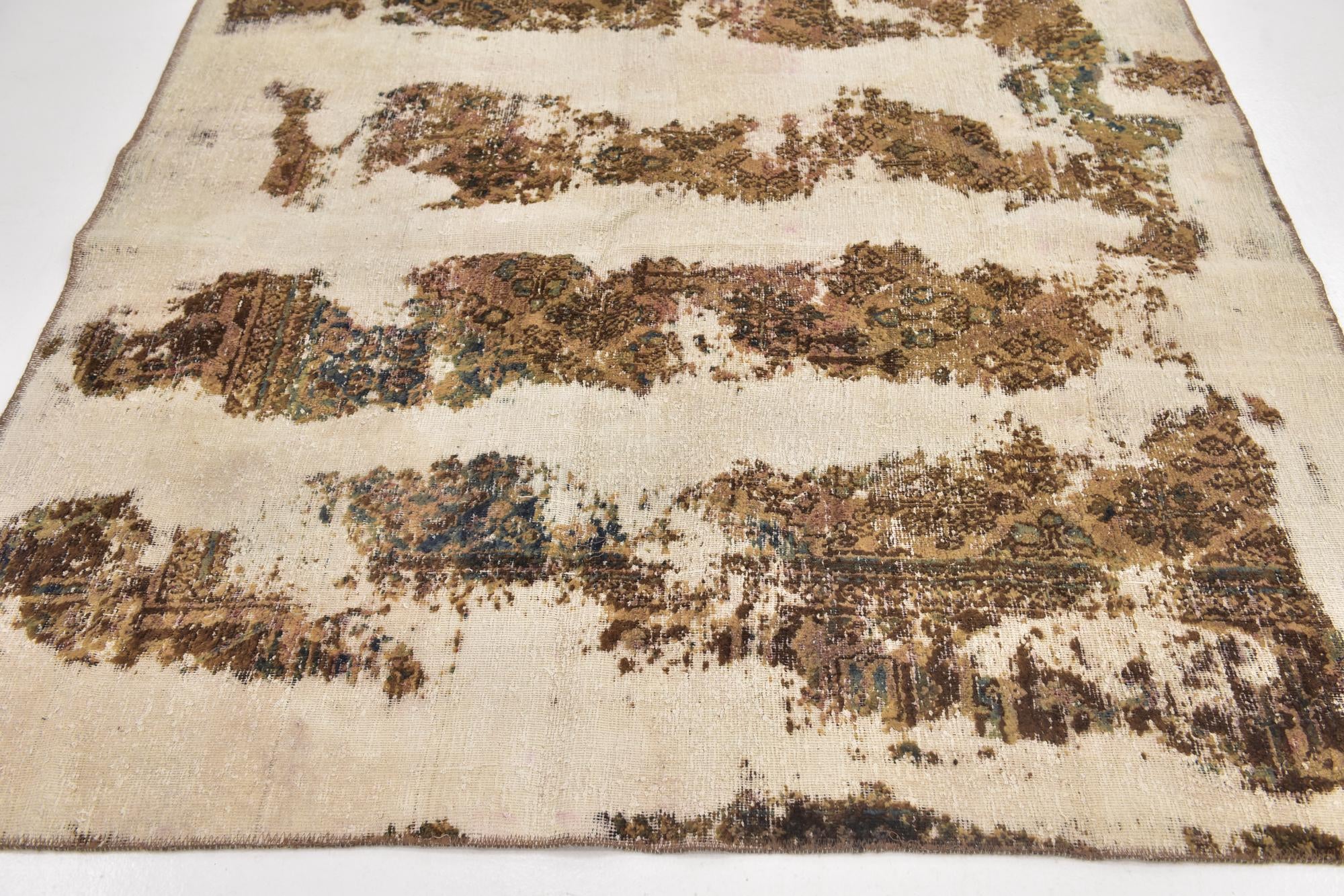 5' 10 x 8' 5 Hand Knotted Ultra Vintage Persian Wool Rug