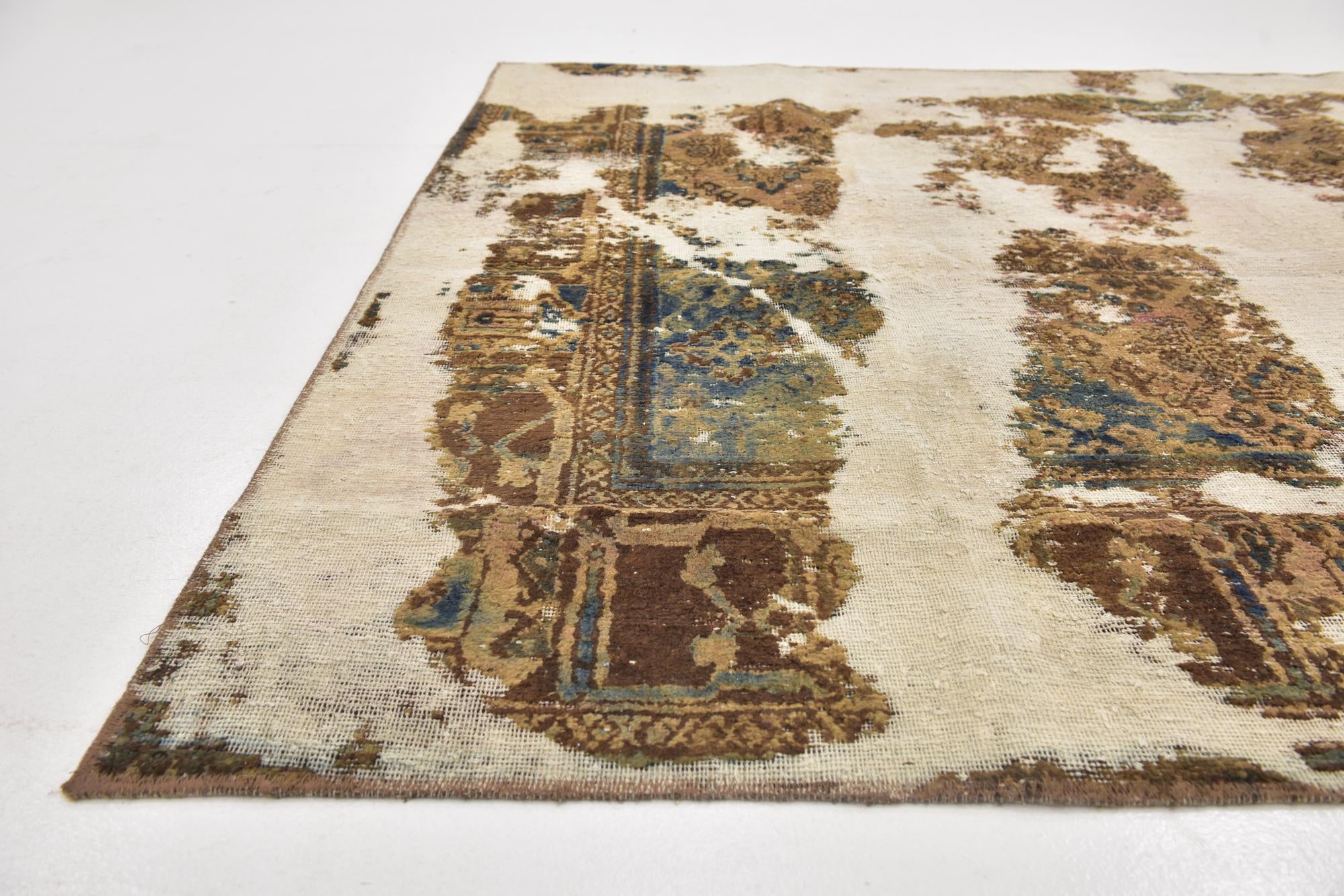 5' 10 x 8' 5 Hand Knotted Ultra Vintage Persian Wool Rug