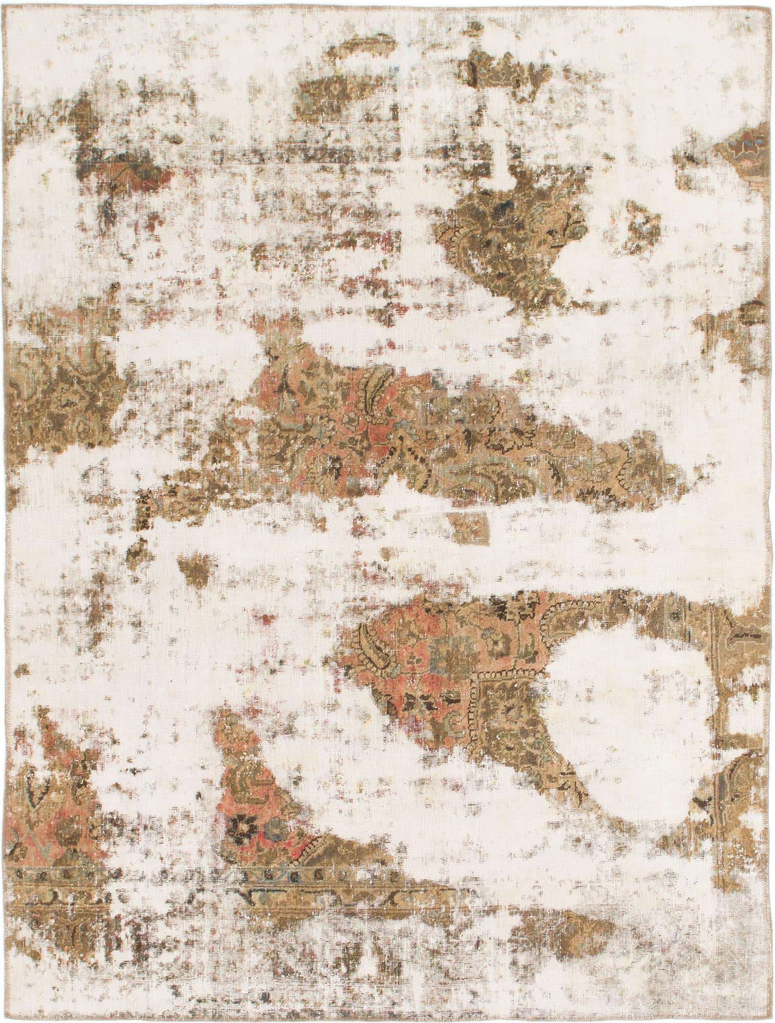 6' x 8' Hand Knotted Ultra Vintage Persian Wool Rug