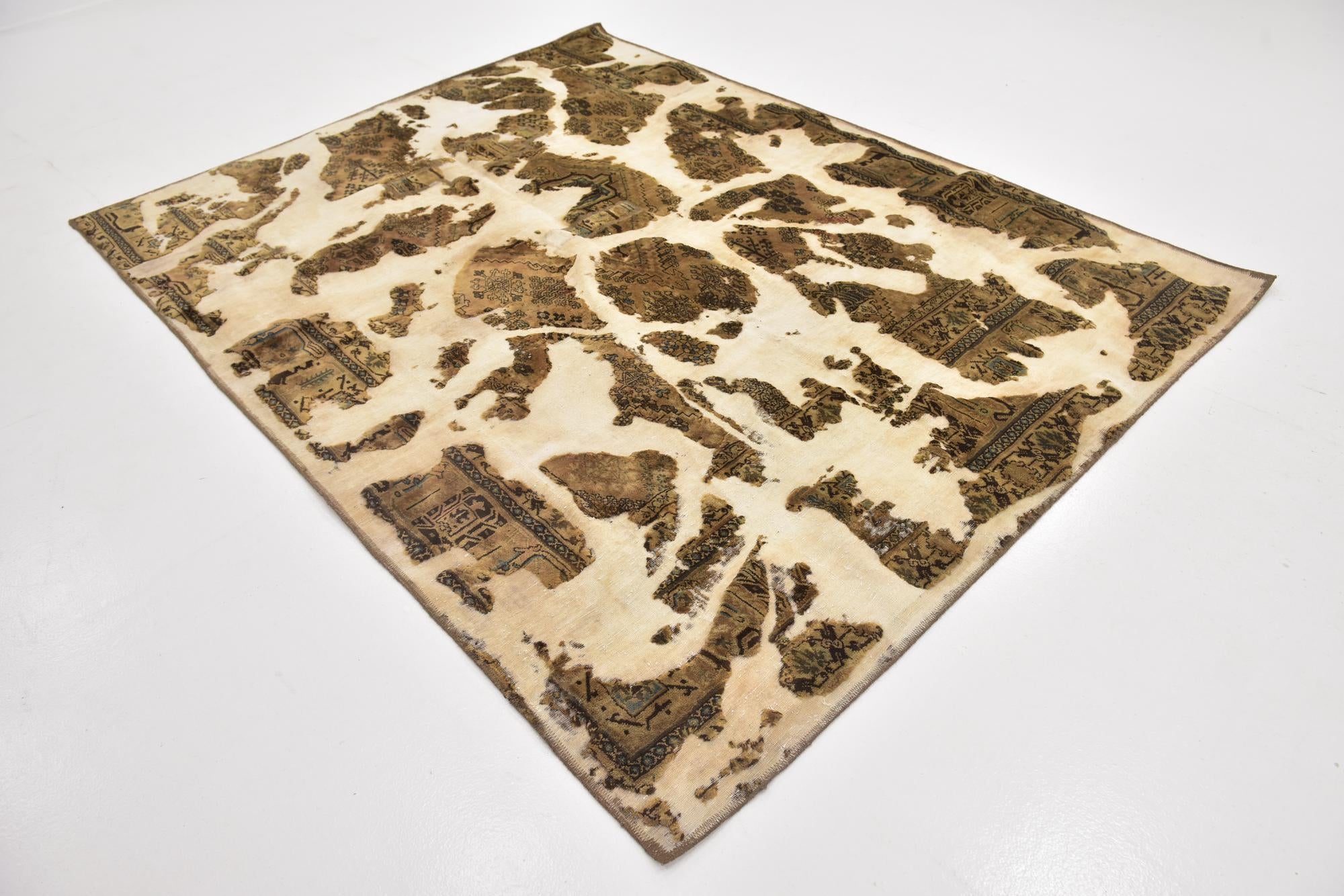 6' 5 x 8' 4 Hand Knotted Ultra Vintage Persian Wool Rug