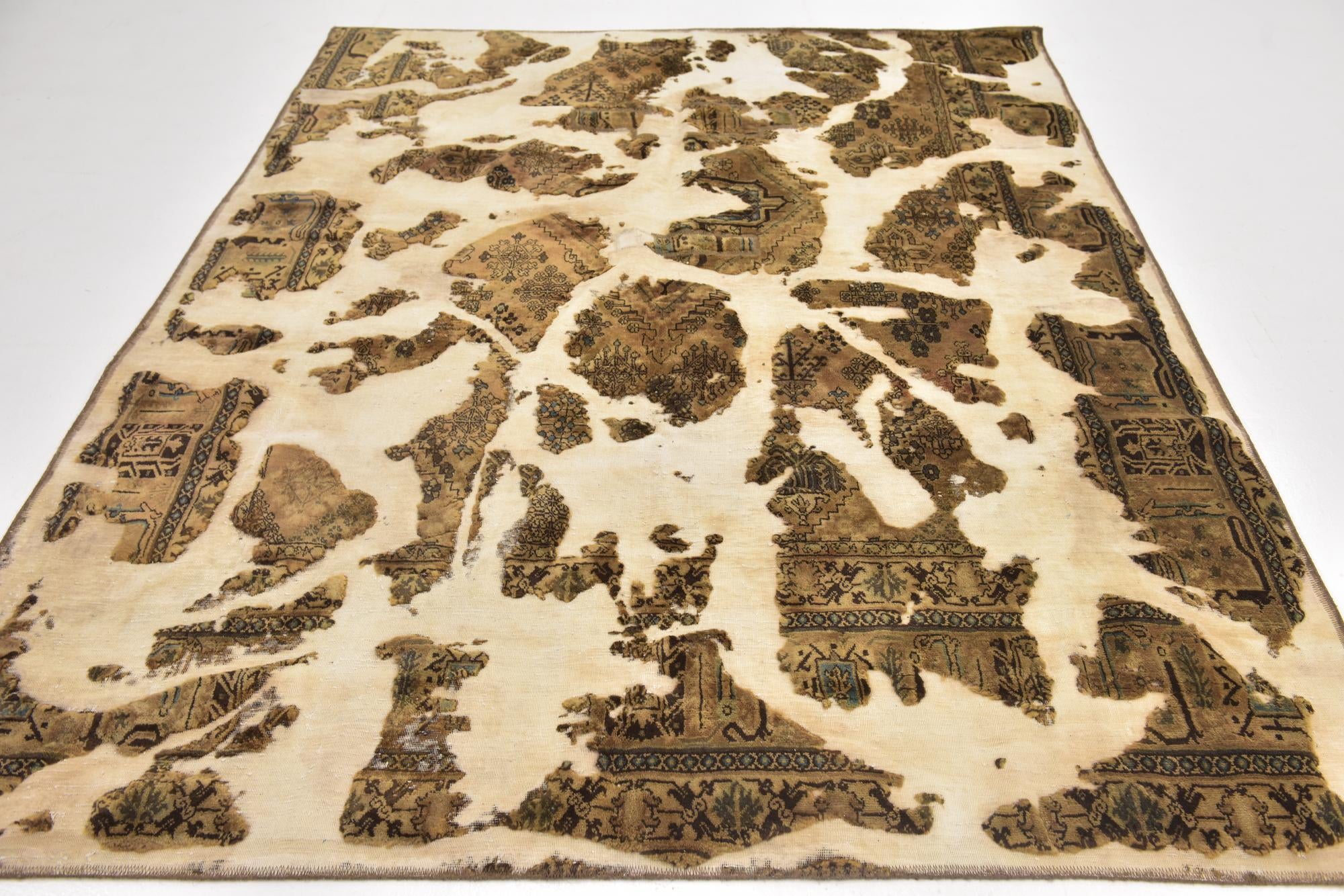 6' 5 x 8' 4 Hand Knotted Ultra Vintage Persian Wool Rug