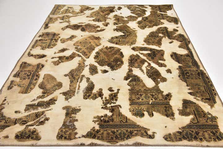 195cm x 255cm Handgeknüpft Ultra Vintage Persisch Wolle Teppich