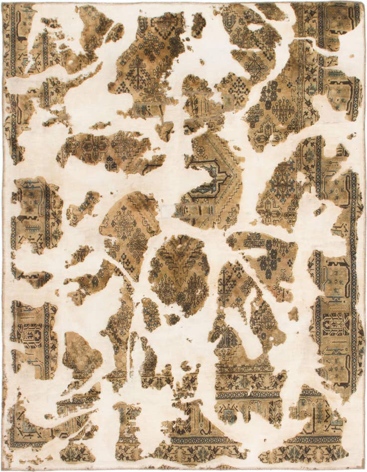 Detail image of 6' 5 x 8' 4 Hand Knotted Ultra Vintage Persian Wool Rug