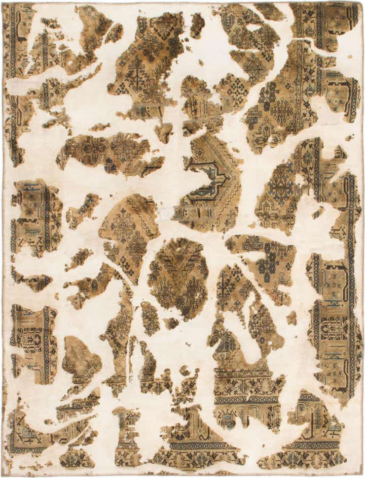 195cm x 255cm Handgeknüpft Ultra Vintage Persisch Wolle Teppich