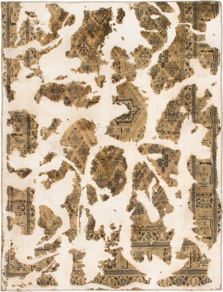 Detailansicht von 195cm x 255cm Handgeknüpft Ultra Vintage Persisch Wolle Teppich
