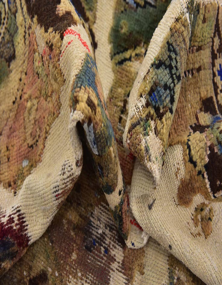 Detail image of 6' 2 x 8' 10  Hand Knotted Ultra Vintage Persian Wool Rug