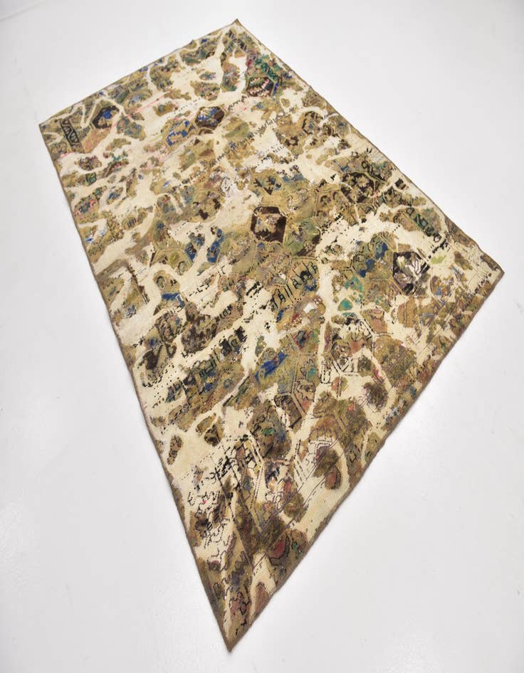 Detail image of 6' 2 x 8' 10  Hand Knotted Ultra Vintage Persian Wool Rug