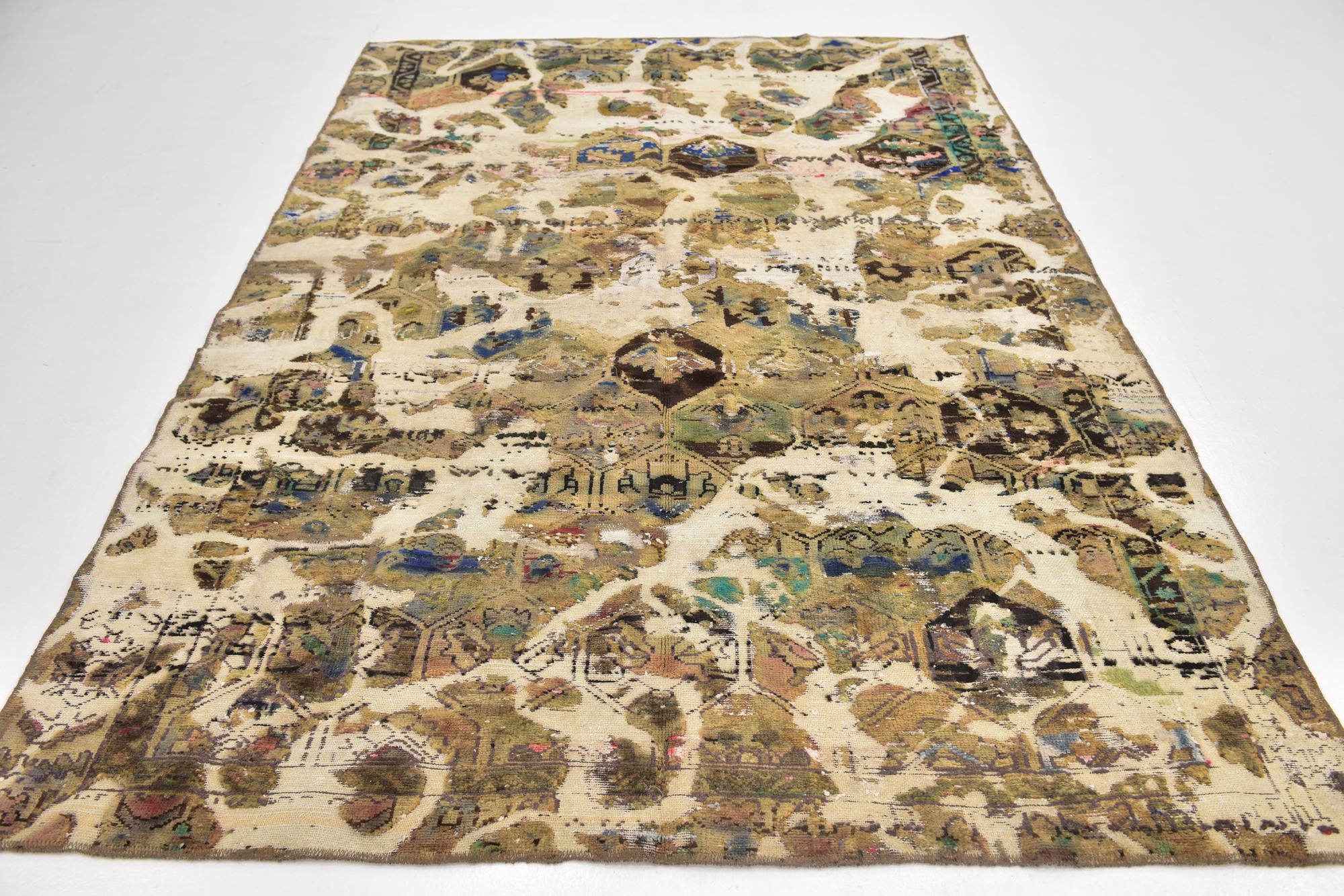 6' 2 x 8' 10 Hand Knotted Ultra Vintage Persian Wool Rug