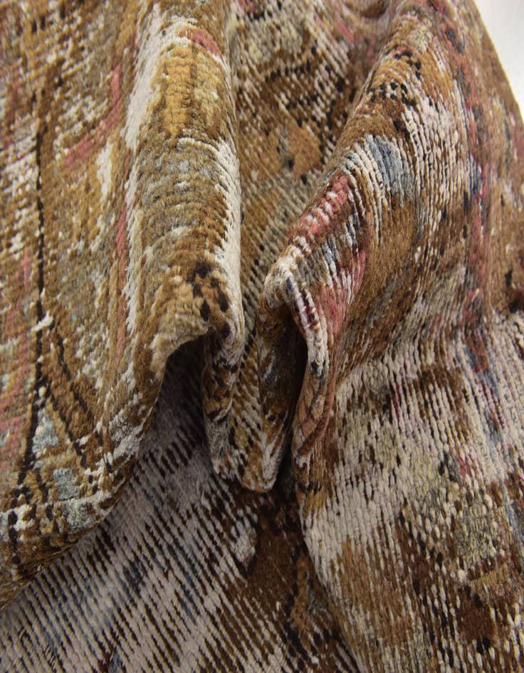 Detail image of 6' 8 x 8' 8  Hand Knotted Ultra Vintage Persian Wool Rug