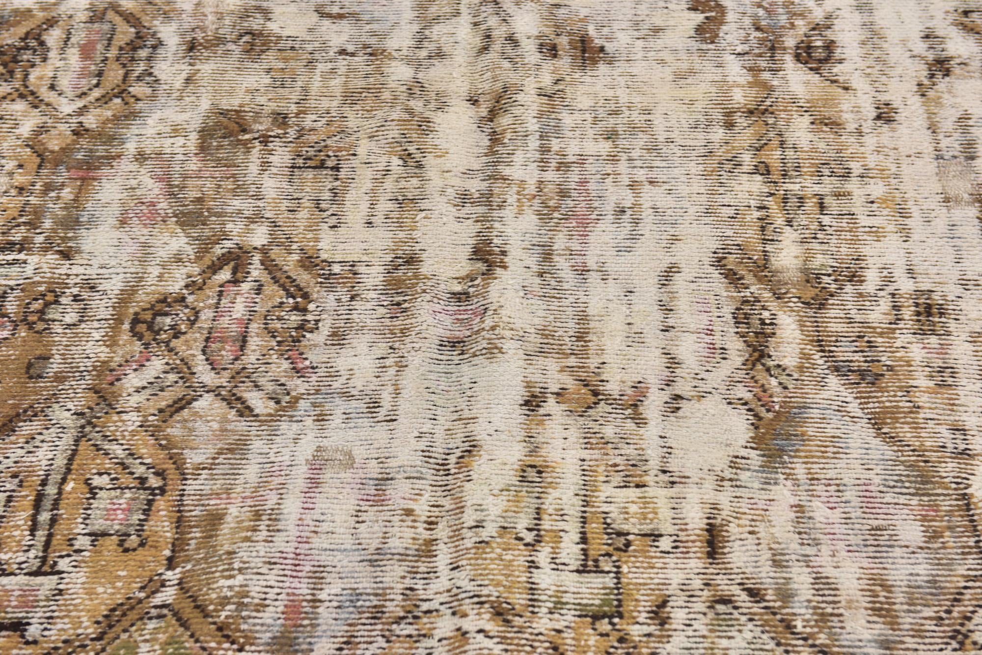 6' 8 x 8' 8 Hand Knotted Ultra Vintage Persian Wool Rug