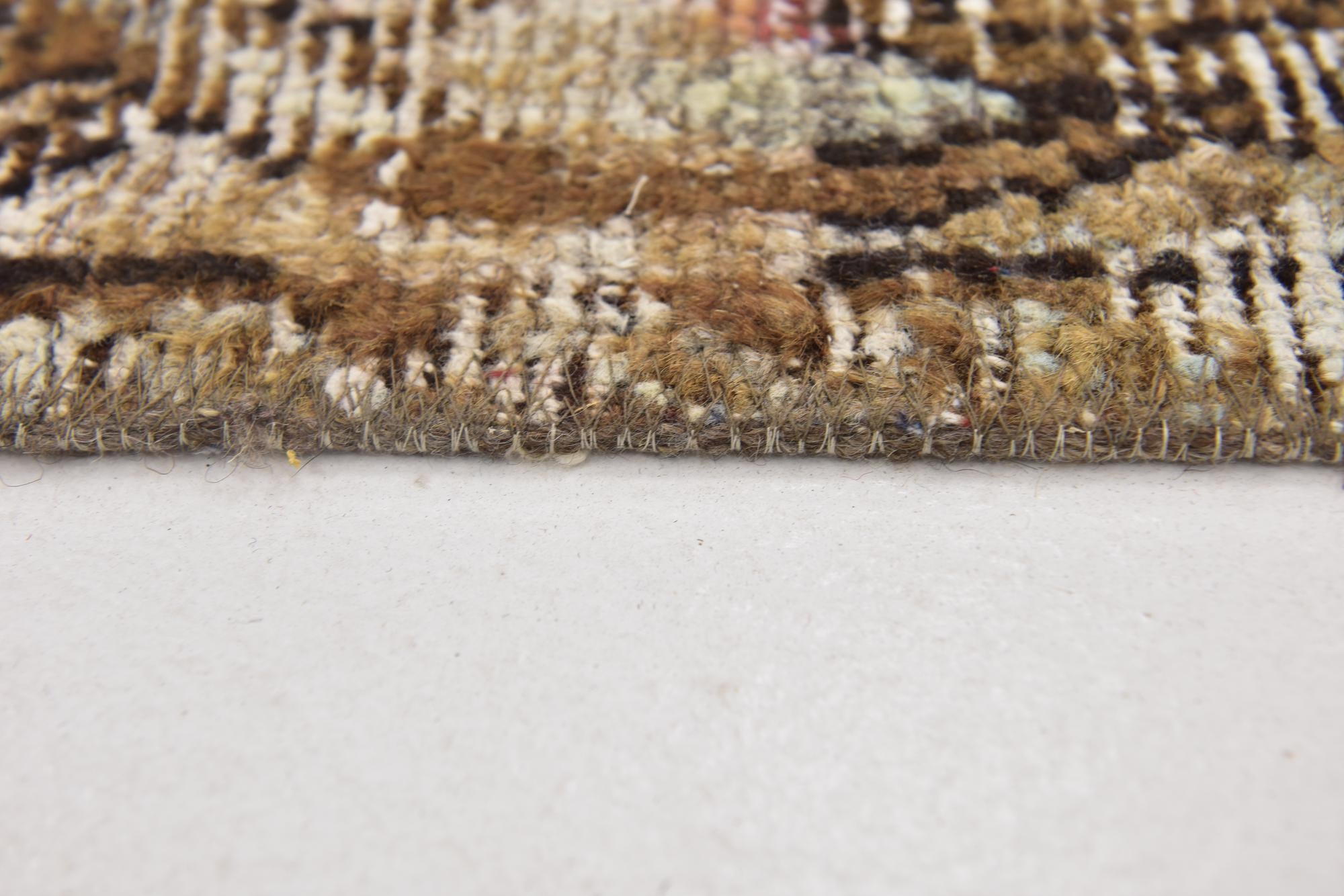 6' 8 x 8' 8 Hand Knotted Ultra Vintage Persian Wool Rug