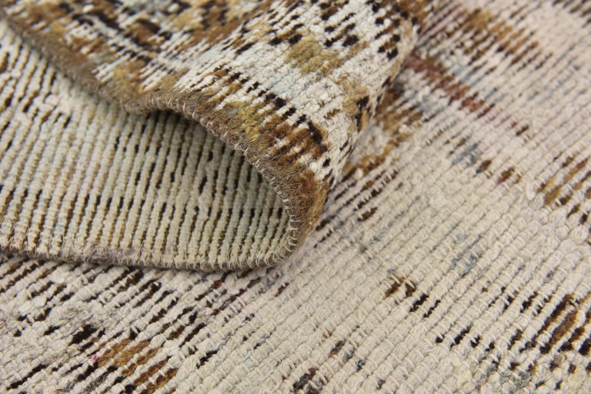 6' 8 x 8' 8 Hand Knotted Ultra Vintage Persian Wool Rug