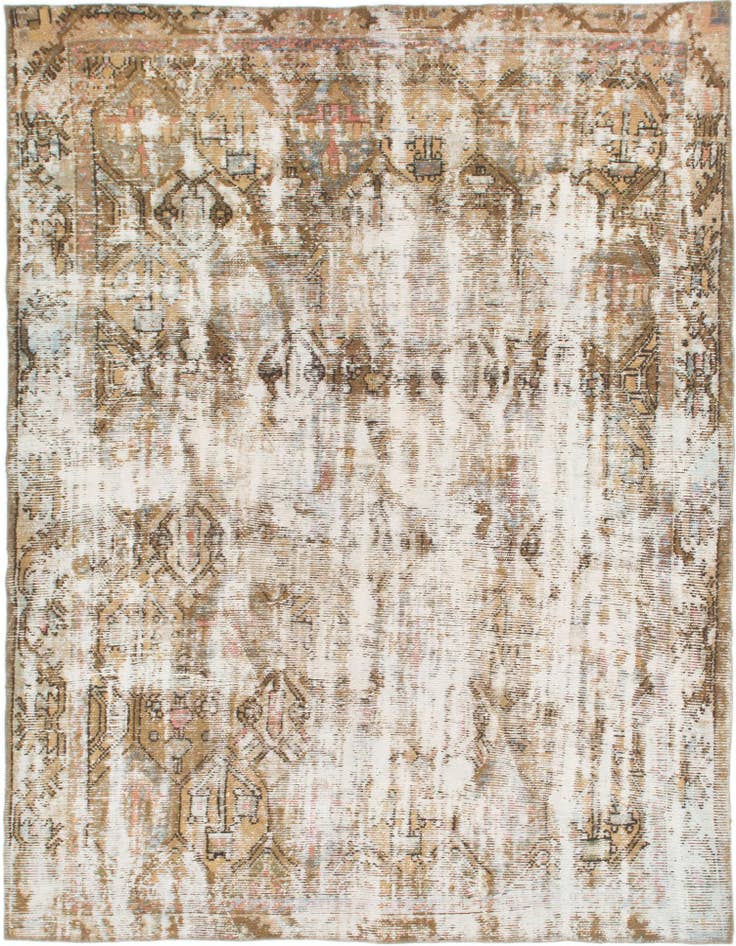 Detail image of 6' 8 x 8' 8 Hand Knotted Ultra Vintage Persian Wool Rug