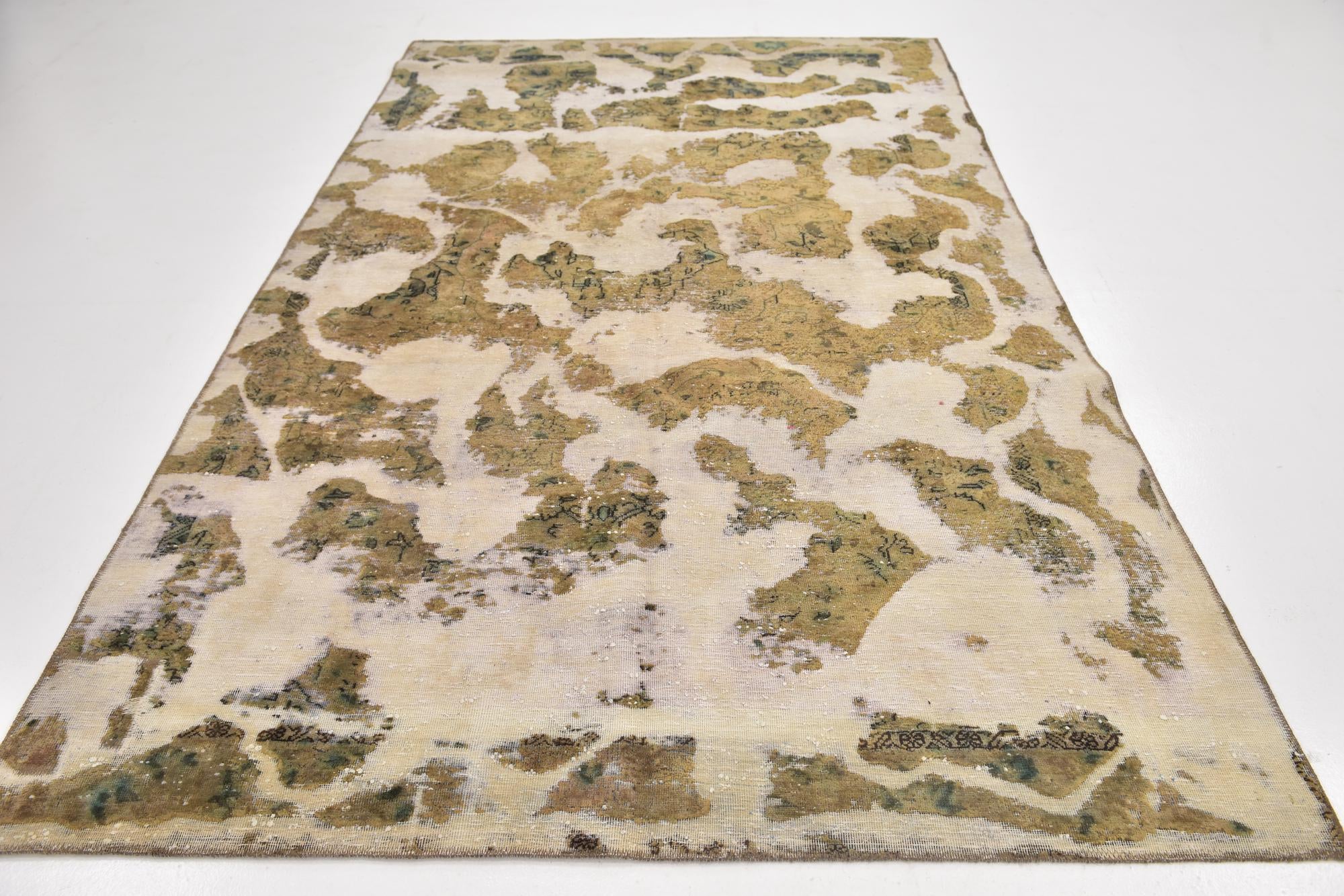 6' x 10' Hand Knotted Ultra Vintage Persian Wool Rug