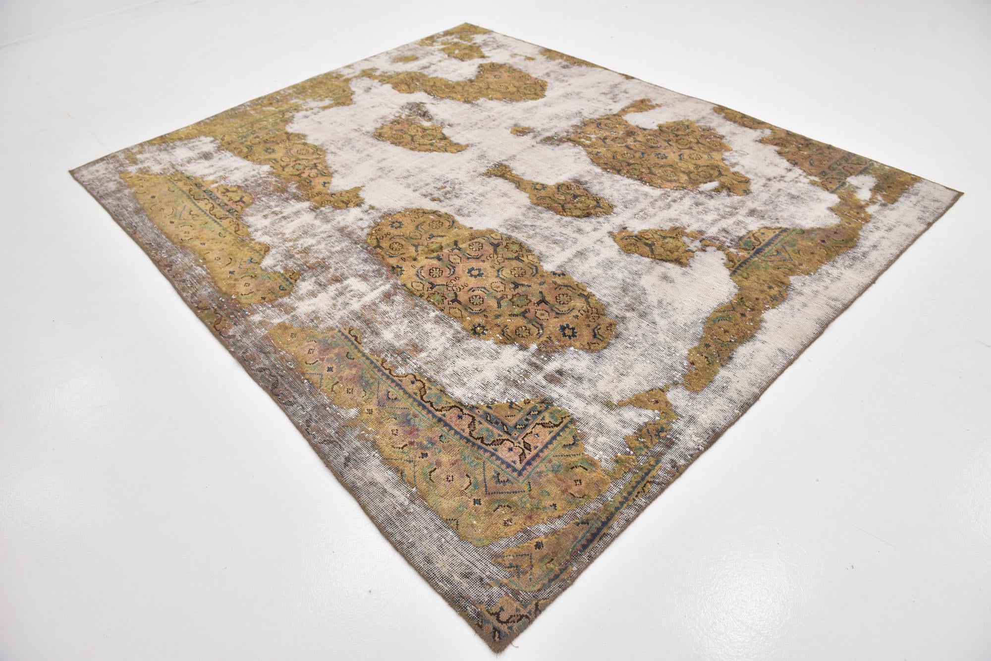 7' 4 x 8' 10 Hand Knotted Ultra Vintage Persian Wool Rug