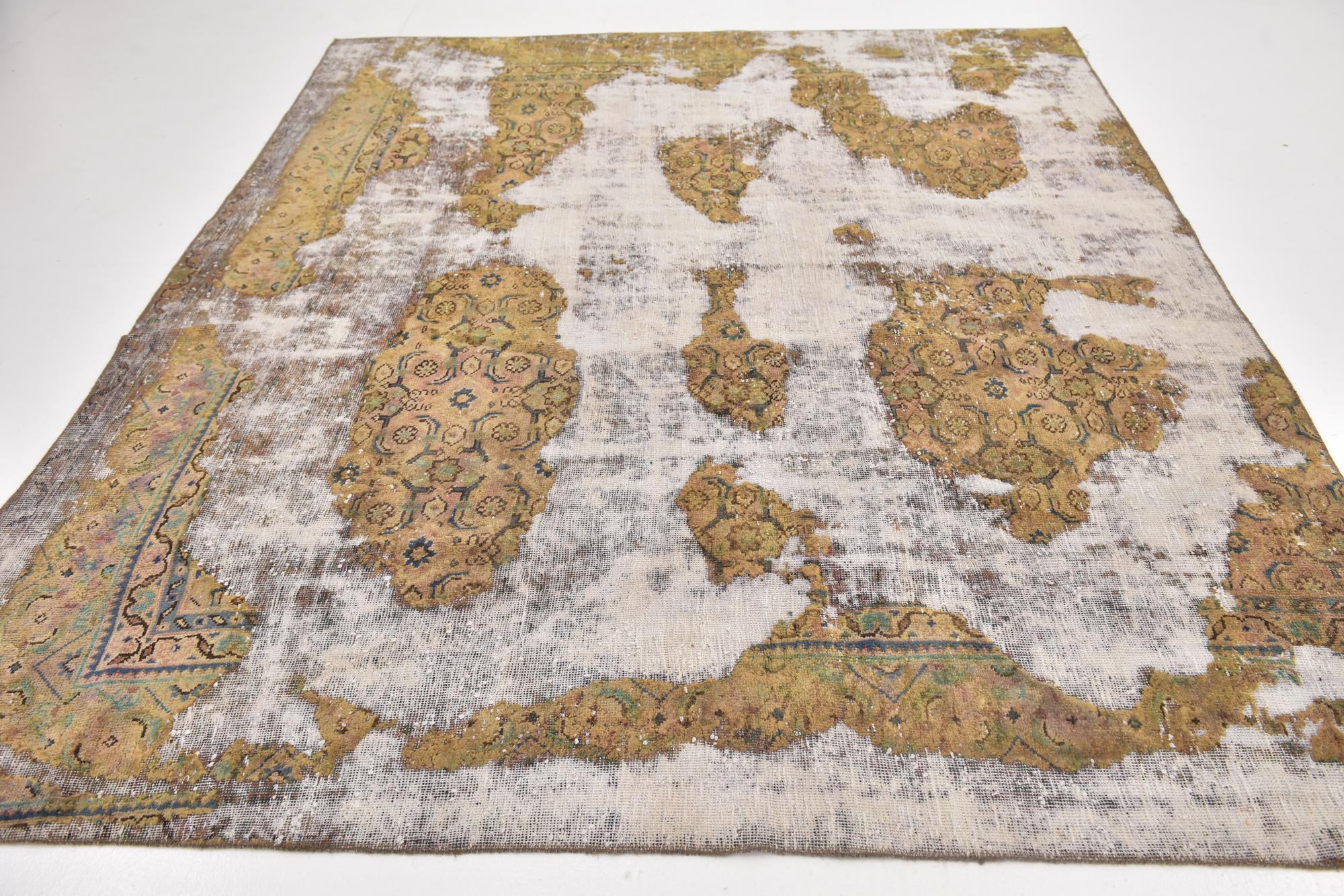 7' 4 x 8' 10 Hand Knotted Ultra Vintage Persian Wool Rug