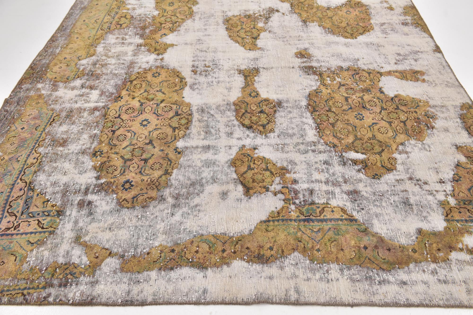 7' 4 x 8' 10 Hand Knotted Ultra Vintage Persian Wool Rug