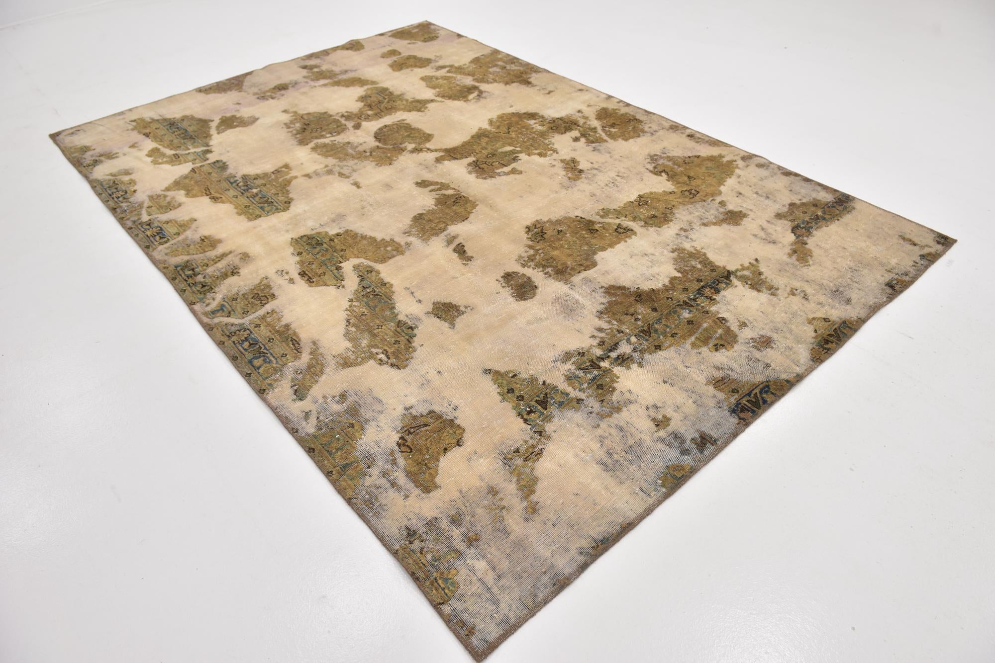 6' 6 x 9' 6 Hand Knotted Ultra Vintage Persian Wool Rug