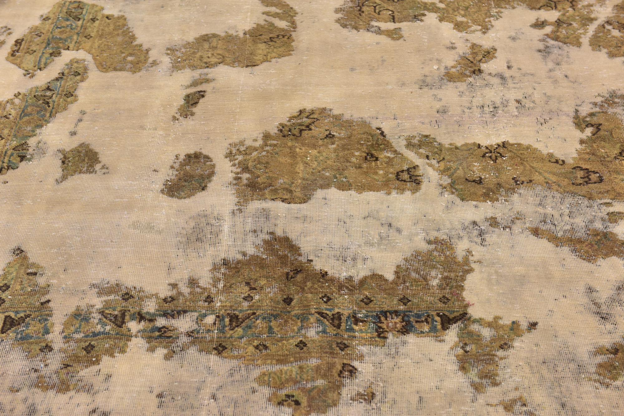 6' 6 x 9' 6 Hand Knotted Ultra Vintage Persian Wool Rug