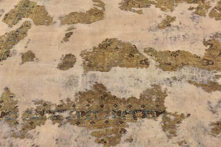 6' 6 x 9' 6 Hand Knotted Ultra Vintage Persian Wool Rug