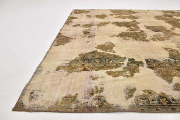 6' 6 x 9' 6 Hand Knotted Ultra Vintage Persian Wool Rug