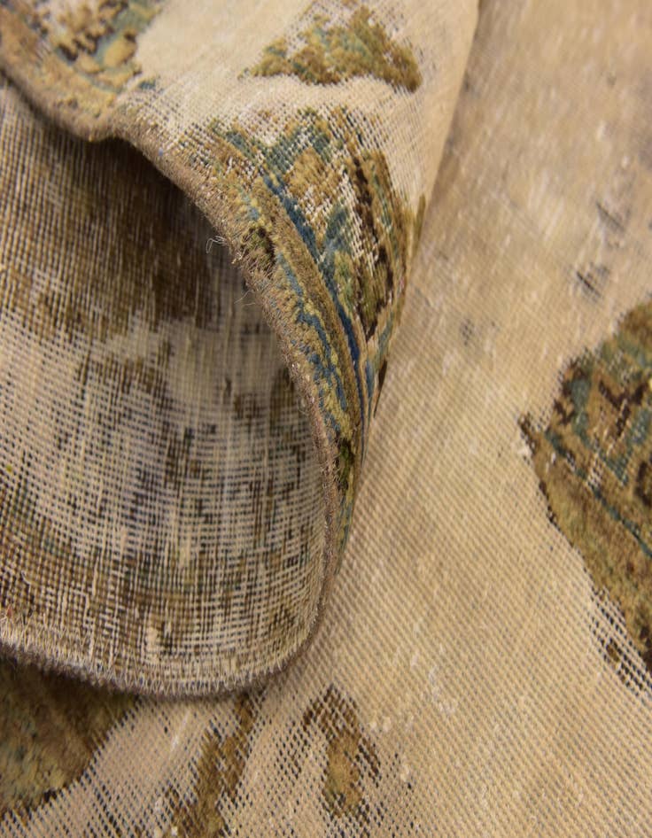 Detail image of 6' 6 x 9' 6  Hand Knotted Ultra Vintage Persian Wool Rug