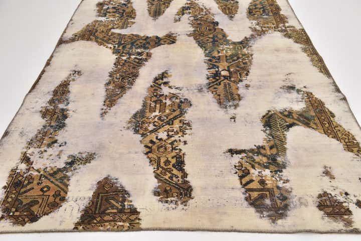 6' 5 x 9' 5 Hand Knotted Ultra Vintage Persian Wool Rug